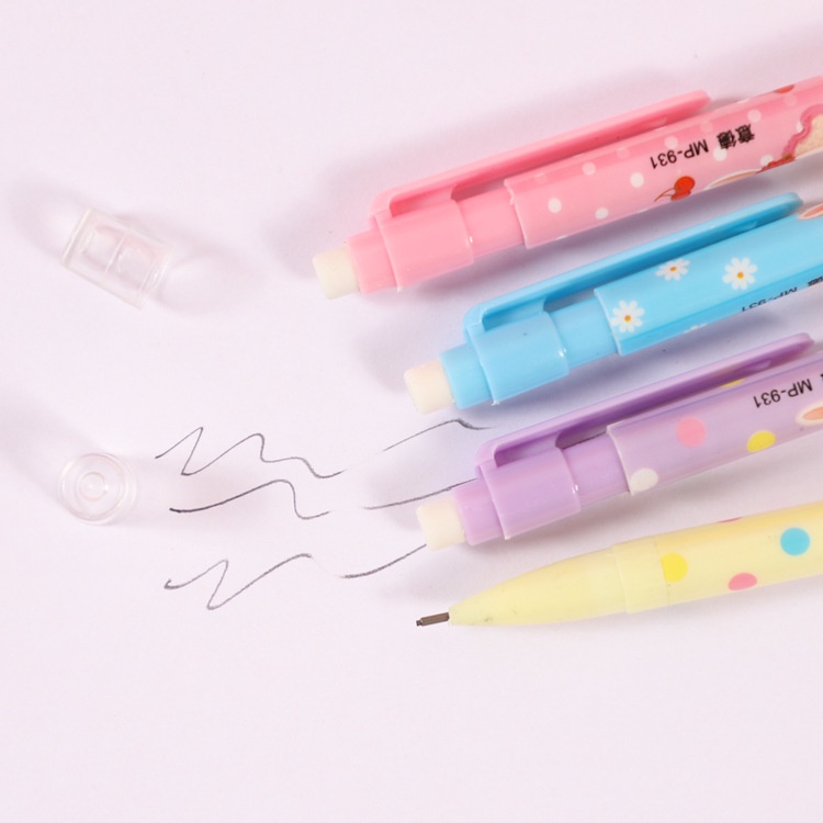 Bút chì kim bấm ngòi nhiều màu vỏ nhựa cao cấp an toàn cho học sinh