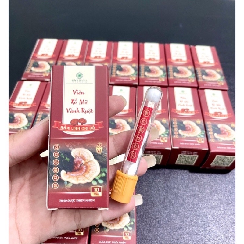 Xổ mỡ linh chỉ đỏ - xổ mỡ vành ruột giảm cân an toàn phiên bản 10v trắng