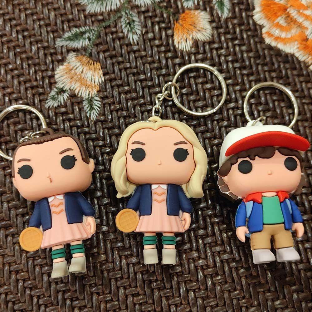 LANFY Móc Khóa Mặt Hình Nhân Vật Phim Stranger Things