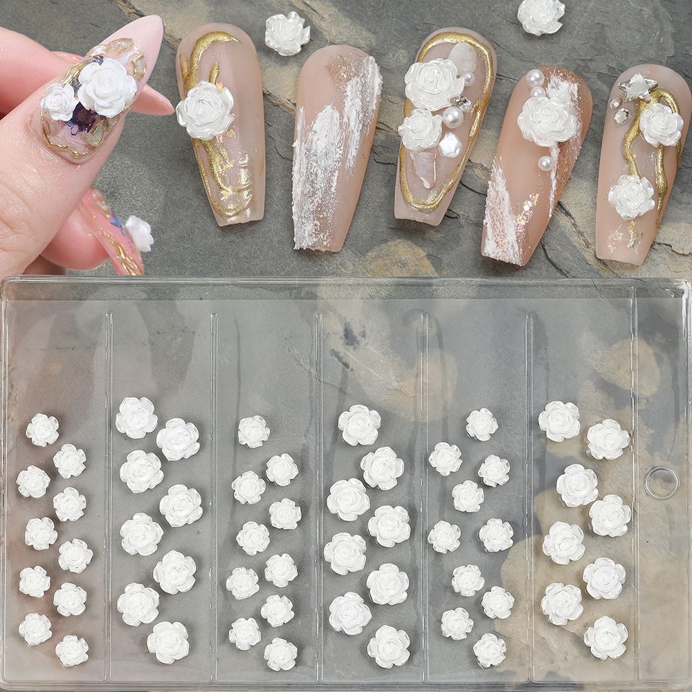 [Hàng mới về] Hạt resin hình hoa trà phong cách Nhật trang trí móng DIY