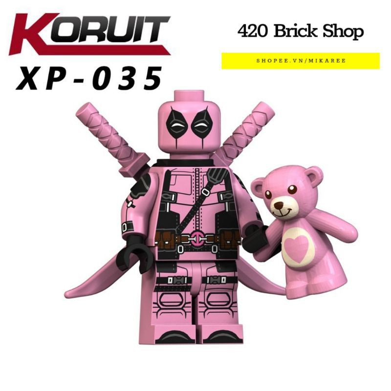 Non Lego - Minifigures Nhân Vật Pink DeadPool KORUIT XP-035