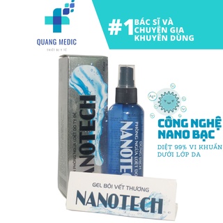 Nano bạc dung dịch sát khuẩn chai sát trùng vết thương nanotech