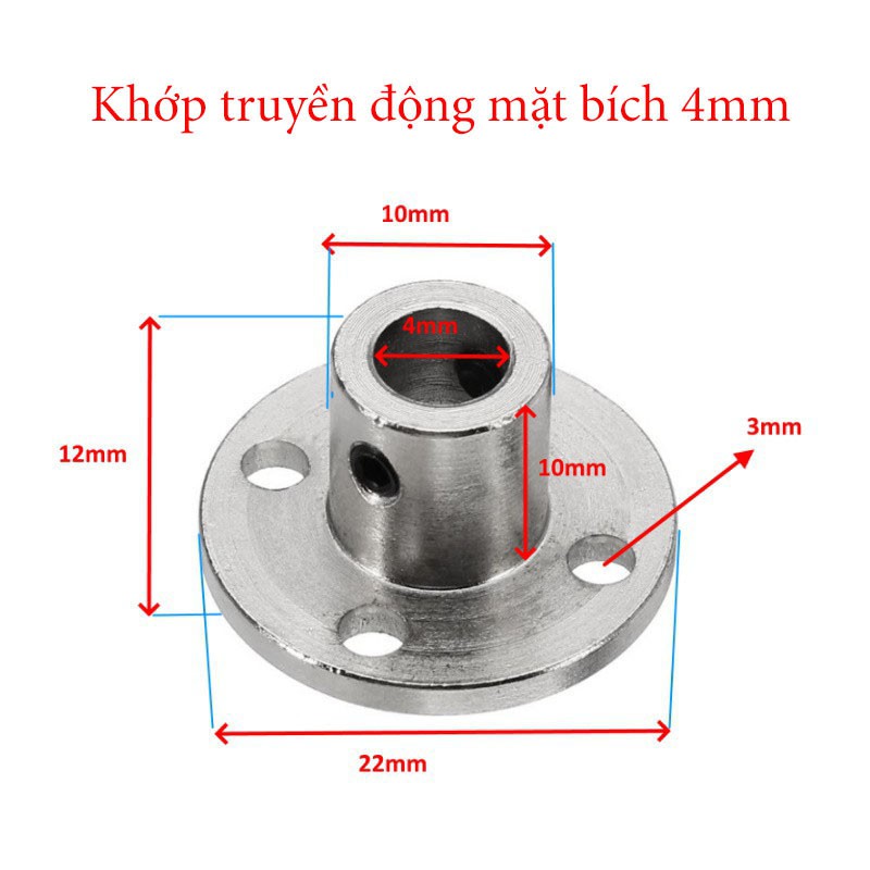 Khớp truyền động mặt bích 3mm, 4mm, 5mm, 6mm, 8mm, 10mm, 12mm