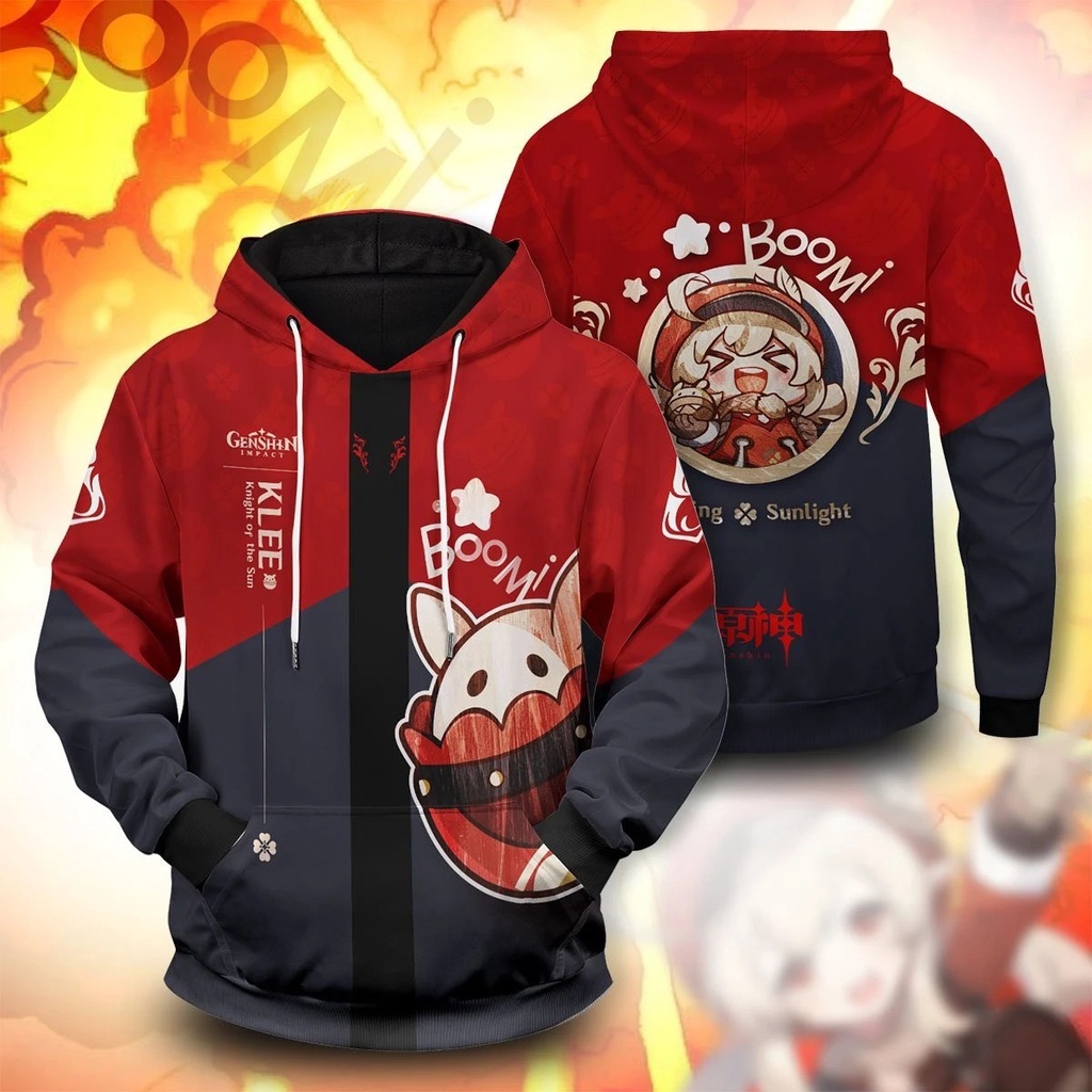 Áo Hoodie Dáng Rộng In Họa Tiết God Keli Merchandise genshin Iqpact Thời Trang Cho Nam Và Nữ