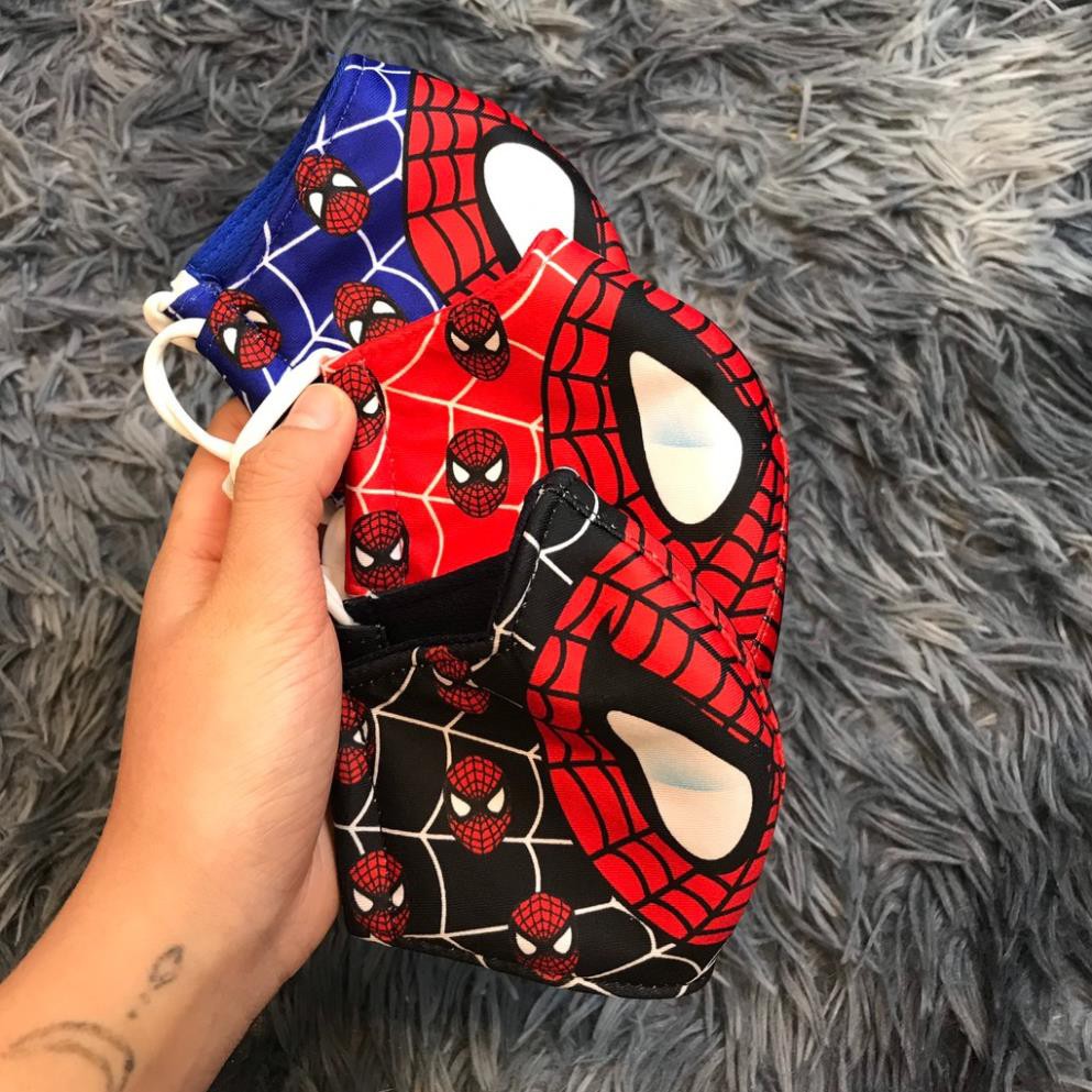 Khẩu trang vải hình người nhện Spiderman và công chúa Elsa cho bé trai và  bé gái (110159)