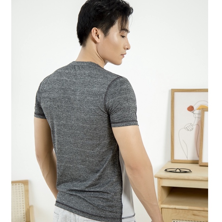 Áo Thun Cộc Tay Nam Genviet Cổ Tròn Kẻ Ngang T4321T1590