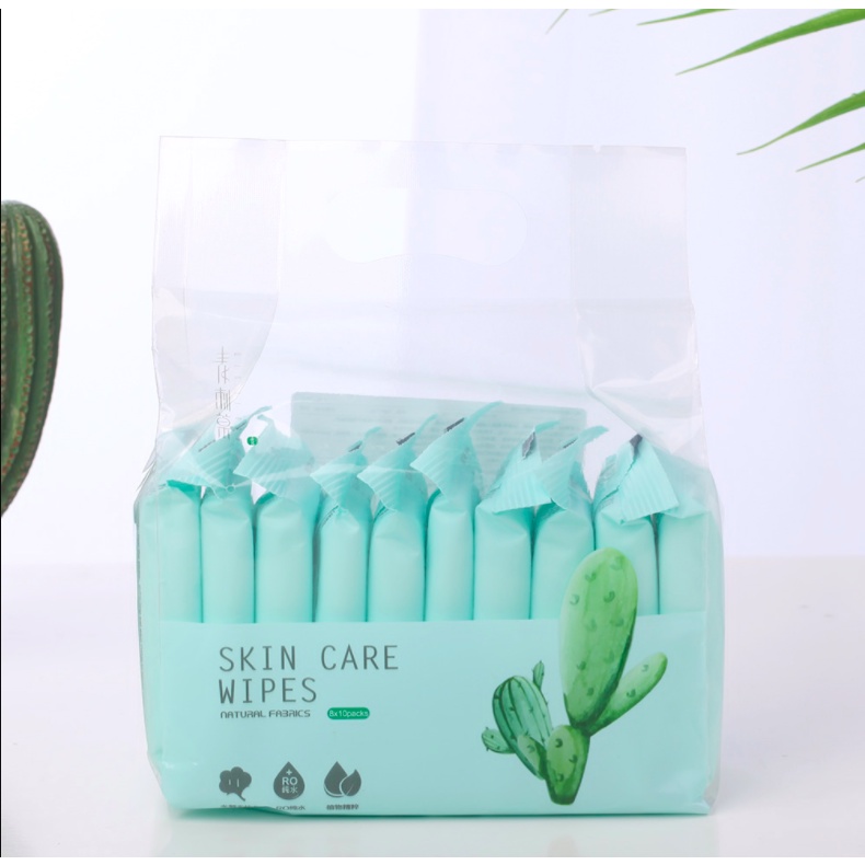 Khăn ướt xương rồng MINIGOOD Lốc 10 gói