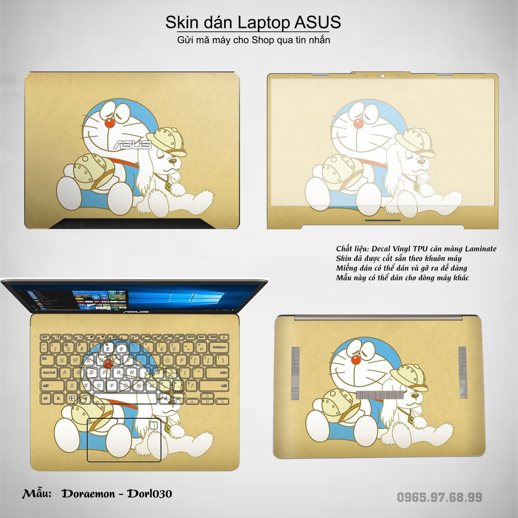 Skin dán Laptop Asus in hình Doraemon