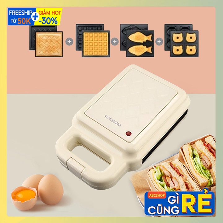 Máy Nướng Bánh Hình Thú , Máy Làm Bánh Quy Nướng, Bánh Waffle, Bánh Cá TORSOM