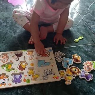 Si Bộ ghép hình có núm cho bé