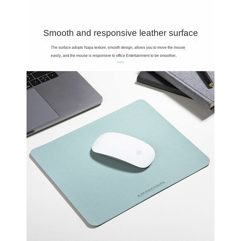 Tấm Lót Chuột Bằng Da Màu Trơn Đơn Giản Tiện Dụng Cho Học Sinh / Văn Phòng