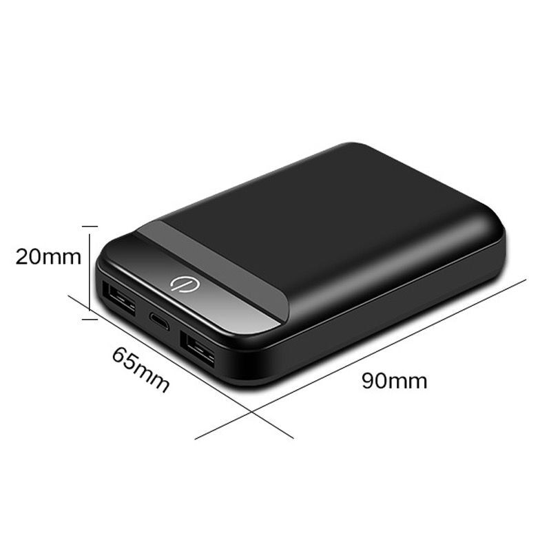 Pin sạc dự phòng 20000mAh mini dung lượng cao di động 2 USB sạc dự phòng Power bank