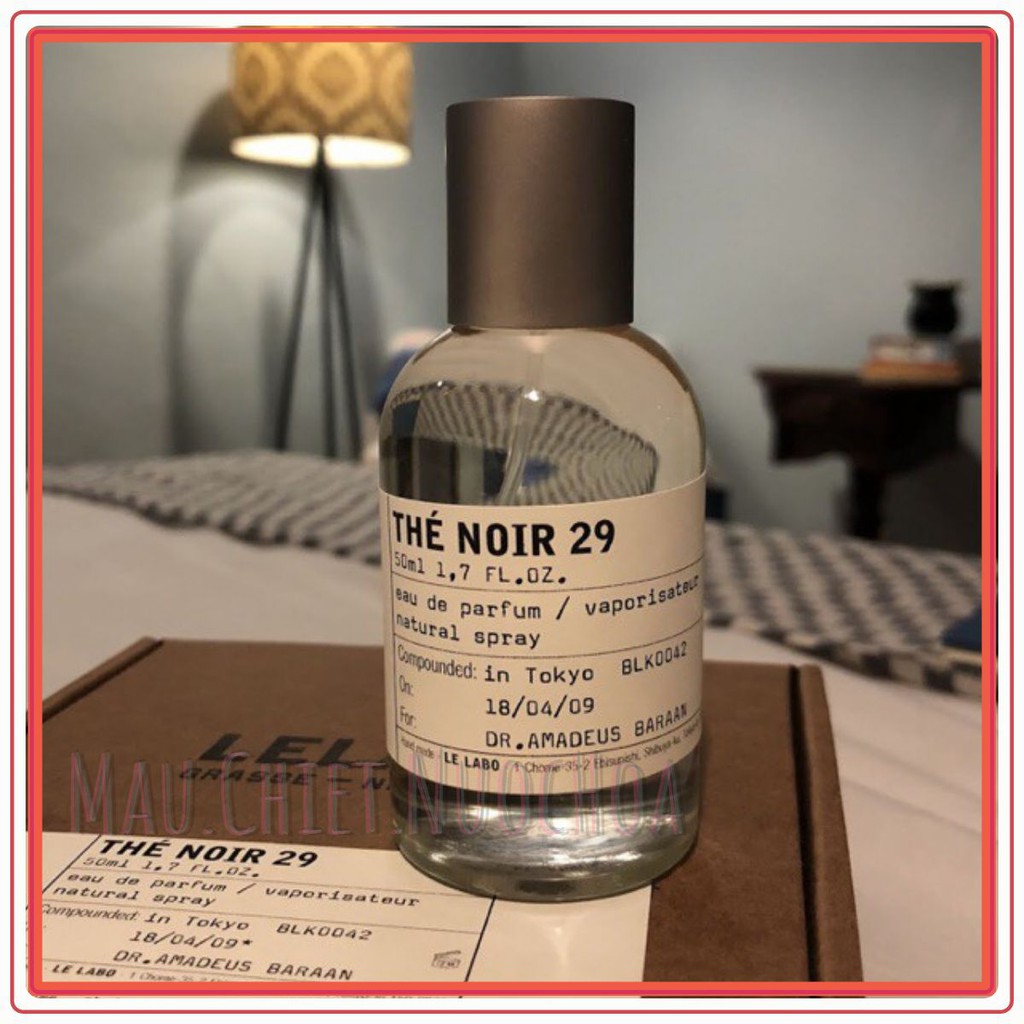 [𝐒𝐀𝐌𝐏𝐋𝐄]  mẫu thử nước hoa vial le labo the noir 29 10 ml dạng xịt.  .