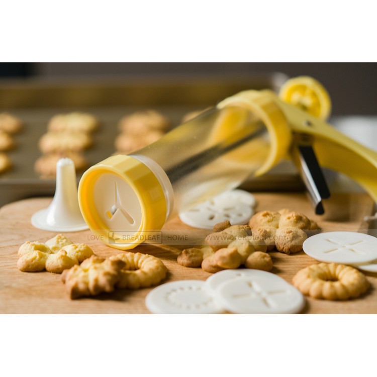Dụng Cụ Làm Bánh Quy (Cookies Press) 6 Đầu Phun - 16 Mặt Breadleaf