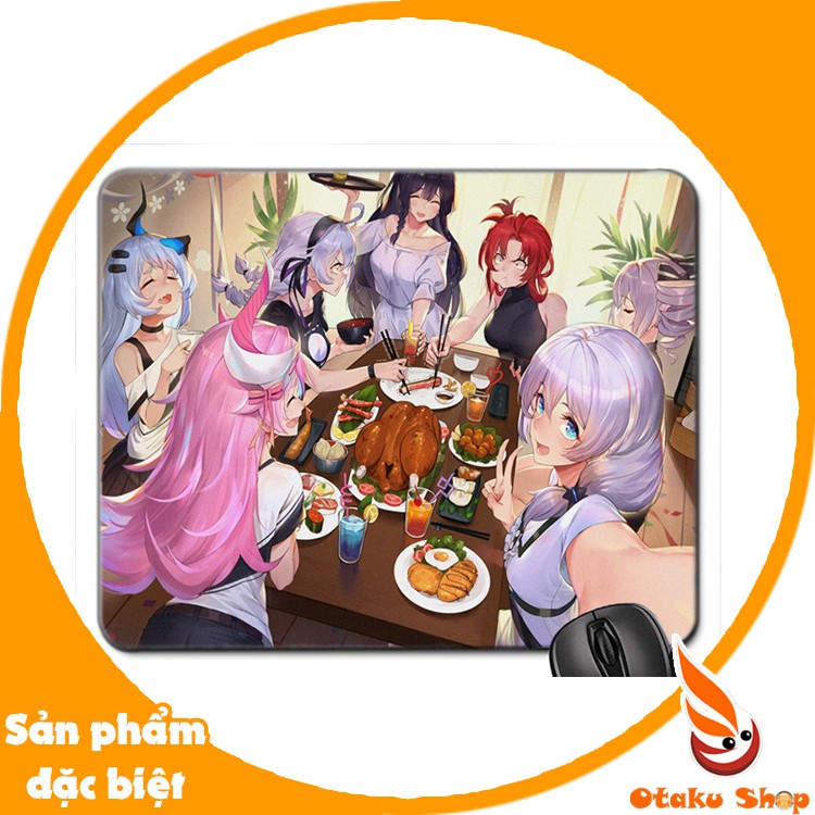 Mouse pad,Bàn di chuột,Lót chuột máy tính cao su 20x24 Anime Honkai Impact 3rd