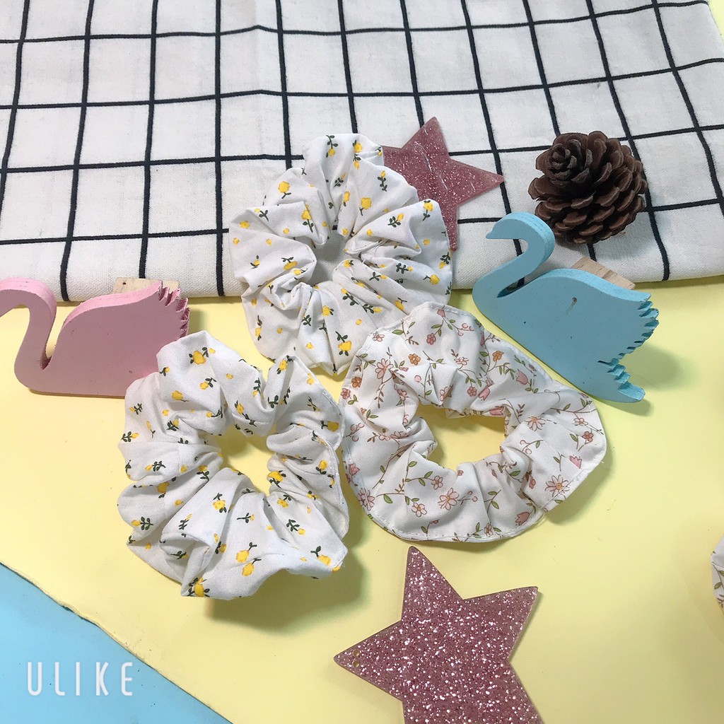 Dây buộc tóc vải scrunchies cute cho bé giao ngẫu nhiên