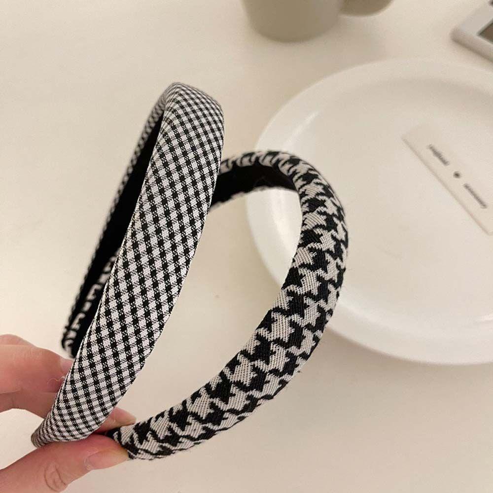 IVORY Băng Đô Cài Tóc Họa Tiết Caro Ngọt Ngào Cho Nữ