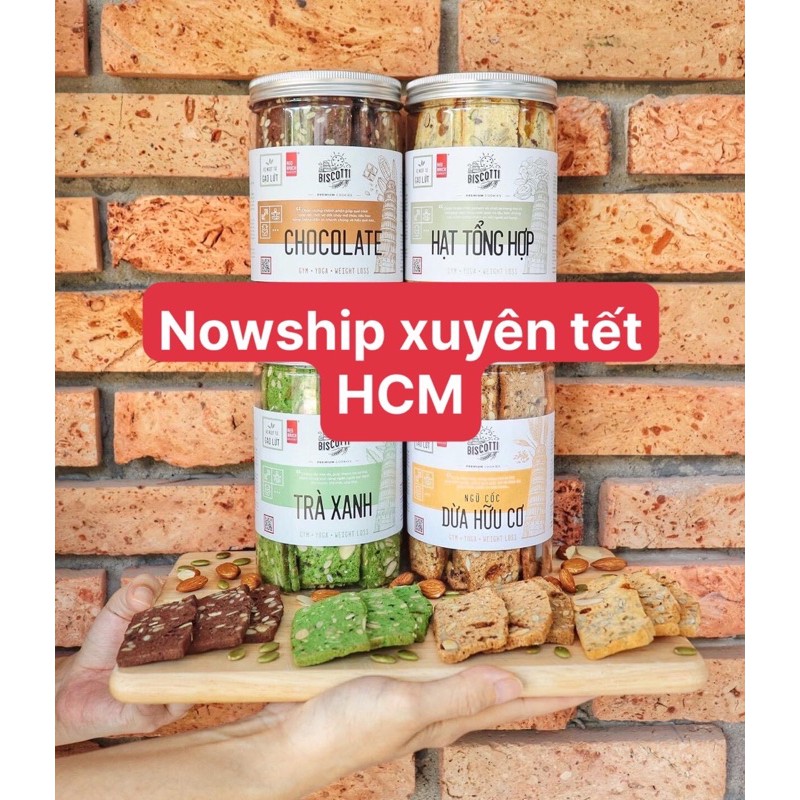 [ FREESHIP ĐƠN HÀNG TỪ 50K ] Bánh Biscotti Ăn Kiêng Thương Hiệu GẠCH ĐỎ