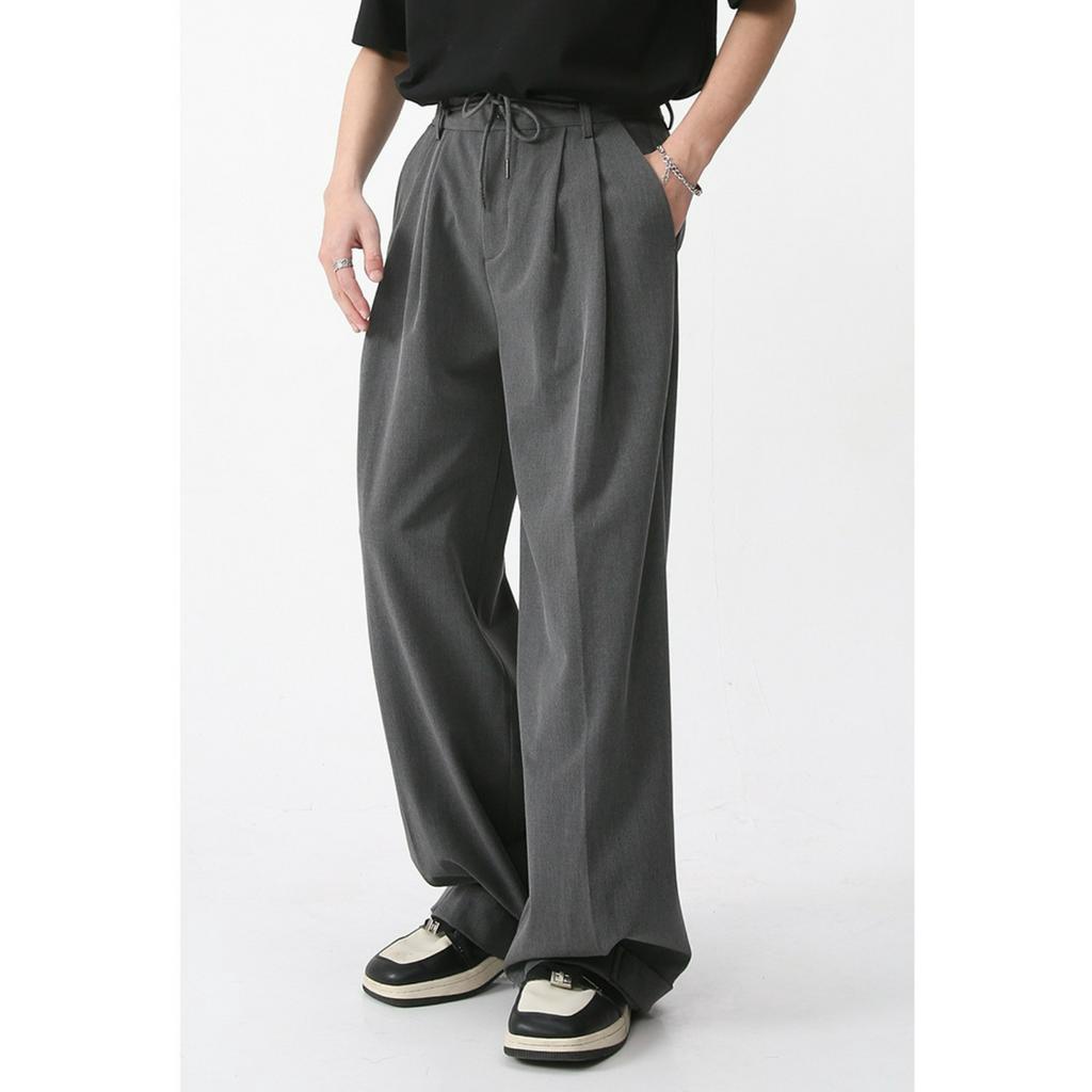 Quần Trousers Pants Out.3r S09, Ống Rộng, Vải Âu Nhập Khẩu, Màu Xám, Đen