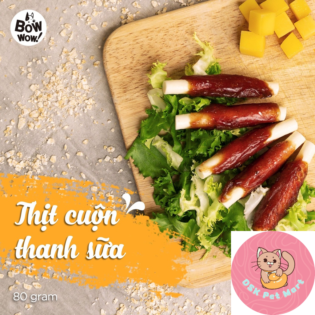 Thịt Cuộn Thanh Sữa Bowwow - Gói 80g