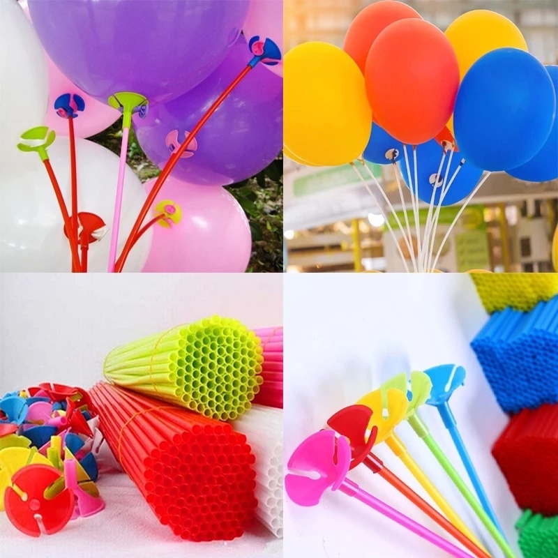 Set 10 Thanh Đỡ Bong Bóng 32cm Bằng Latex Màu Trắng Dùng Trang Trí Tiệc Cưới / Sinh Nhật / Giáng Sinh / Valentine Đứng