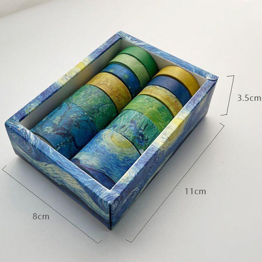 PISTA Bộ 12 Cuộn Băng Dính Với Họa Tiết Đáng Yêu Dùng Trang Trí Scrapbook