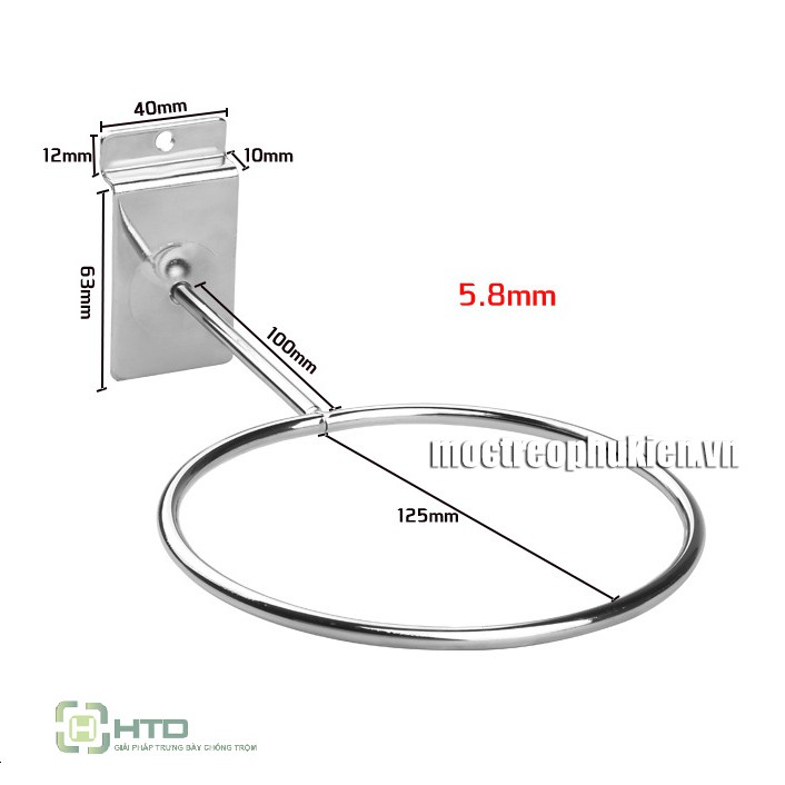 Móc trưng bày bóng đá dạng cài rãnh