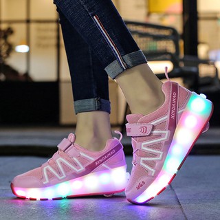 Giày thể thao bánh gót hay giày bay cho trẻ em và nữ có đèn LED sạc pin A81