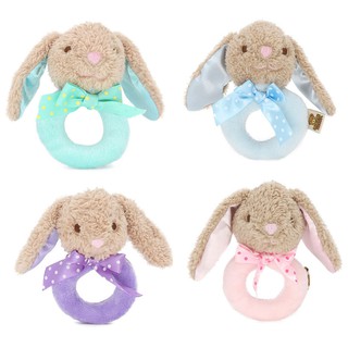 ☆VN Baby Rabbit Plush Rattle Ring Bell Toddler Musical Soft Plush Toy Soft Dolls