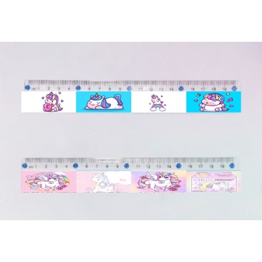 thước ngựa thần thước unicorn in hình THI5 thước kẻ cute thước kẻ dễ thương 15cm