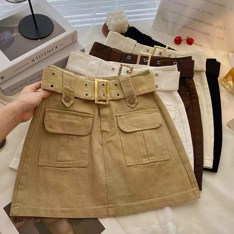 CHÂN VÁY KAKI TÚI HỘP KÈN ĐAI QC MS17551