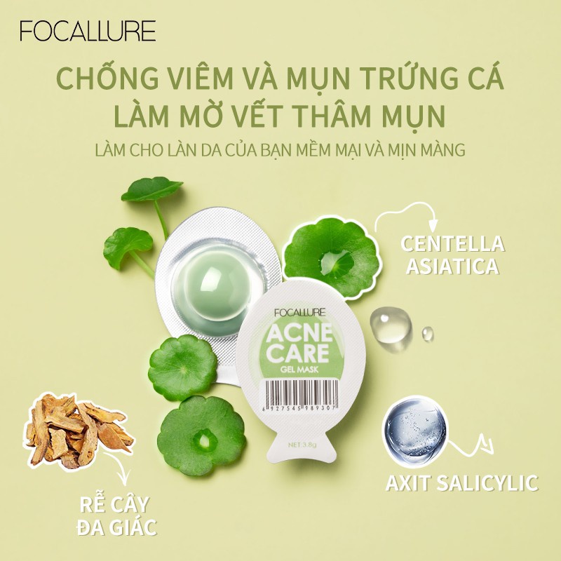 Mặt Nạ 7 Ngày Focallure 3.8g Hỗ Trợ Giảm Mụn Dưỡng Ẩm Kiểm Soát Dầu Nhờn Dưỡng Da FMN3