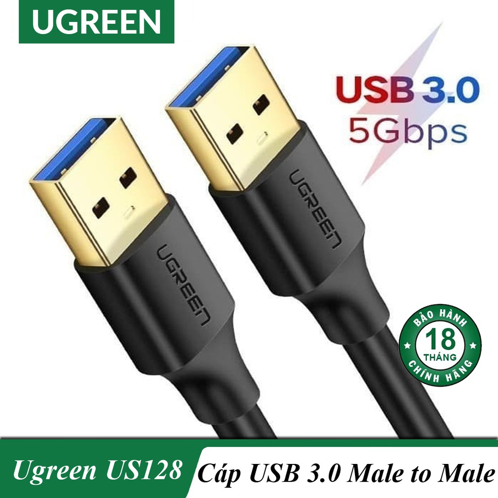 Cáp USB 3.0 Male To Male Chính Hãng UGREEN US128