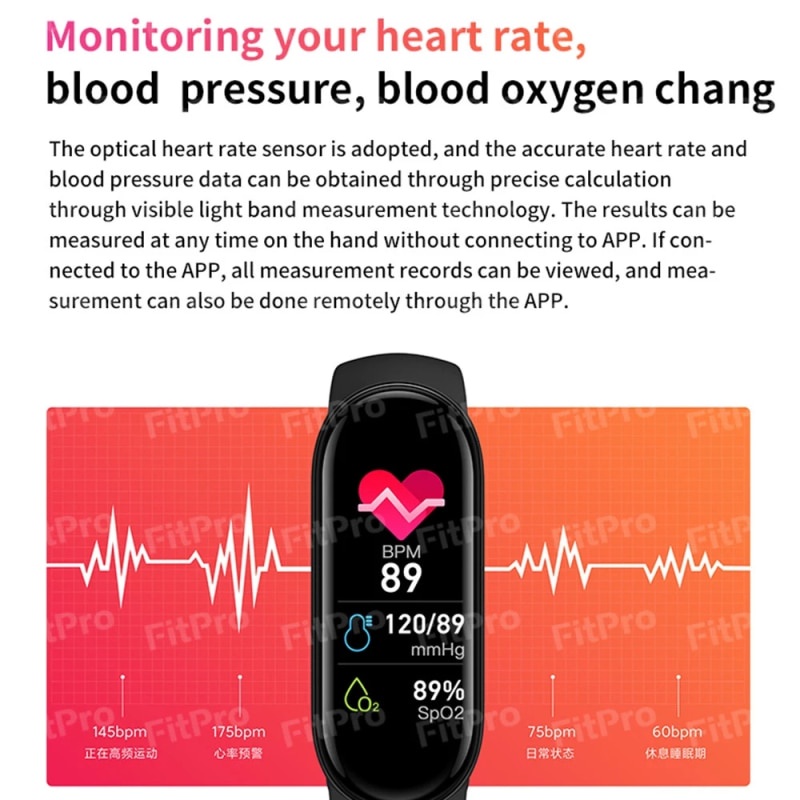 Đồng Hồ Đeo Tay Thông Minh M6 M6 Theo Dõi Sức Khỏe Cho Adriod IOS
