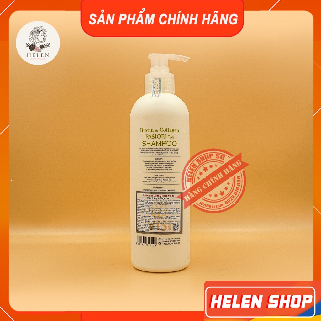 Combo Dầu Gội Xả BIOTIN COLLAGEN Trắng Mẫu Mới 500ML- Giảm Rụng Tóc, Chăm Sóc Tóc Khô Xơ, Hư Tổn, Kích Mọc Tóc