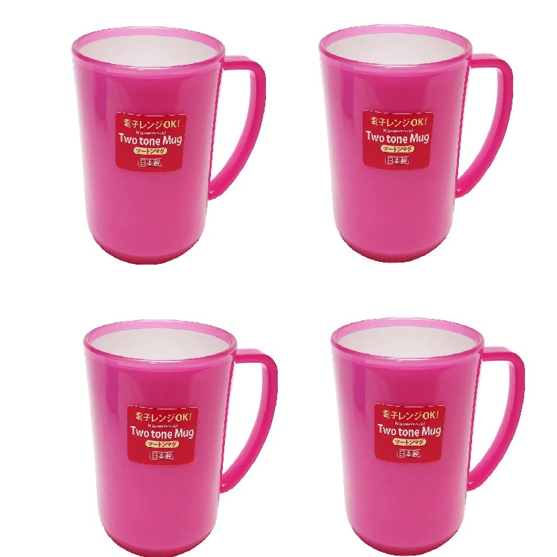 Daiso Ly Sứ Có Quai Two Tone -Pink Two Tone Mug-Pink