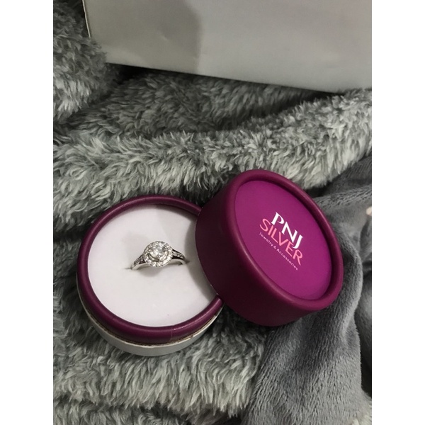 Nhẫn bạc PNJ pass size 10