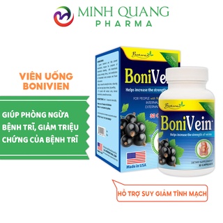 Viên uống BONIVEIN hỗ trợ cho người suy giãn tĩnh mạch, giảm các triệu chứng bệnh trĩ hộp 30 viên