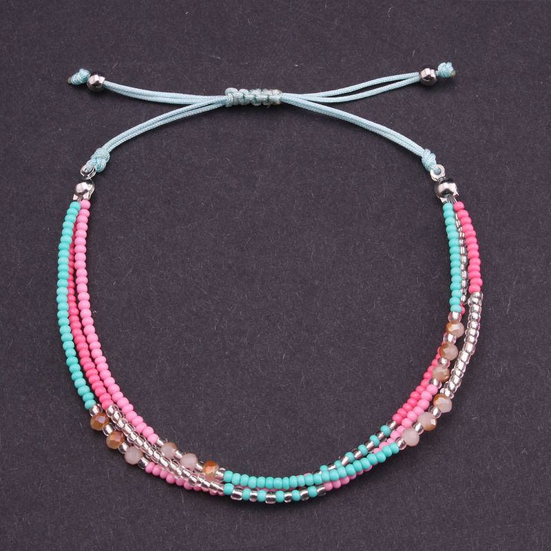 Vòng Tay Chuỗi Hạt Nhiều Màu Sắc Phong Cách Bohemian