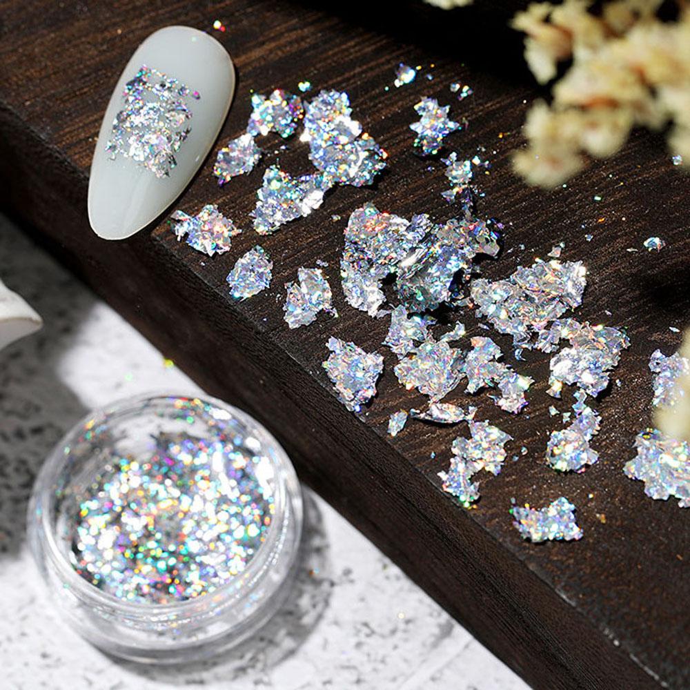 Giấy Nhôm Không Đều Cbeza|Hộp Sequin Trang Trí Móng Nghệ Thuật