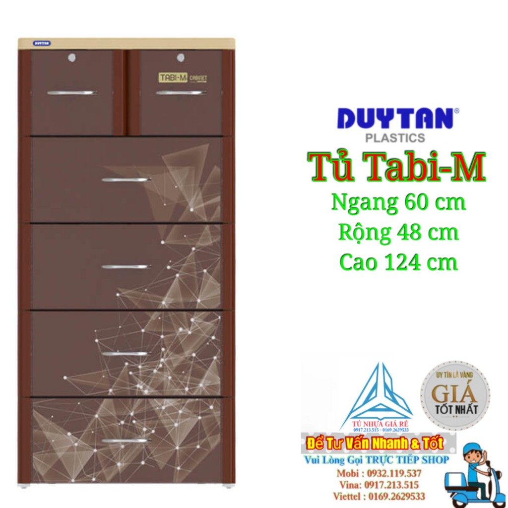 Tủ nhựa Duy Tân TABI-M 5 Tầng- 6 Ngăn Đa Sắc