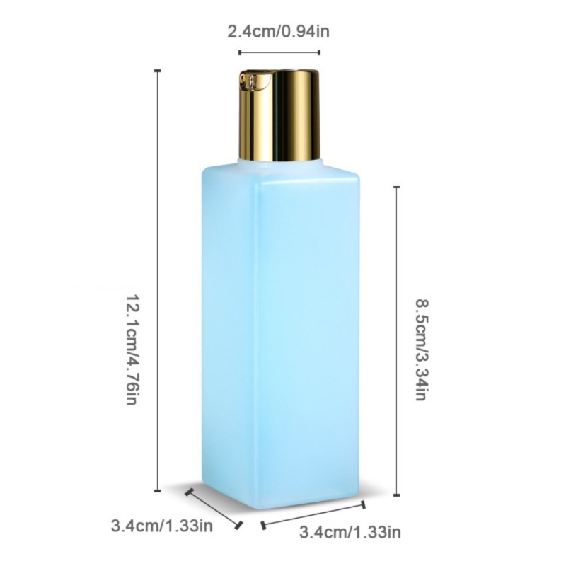 Chai Nhựa PE Hình Vuông Đựng Dầu Gội Sữa Tắm 100ml（no tags）