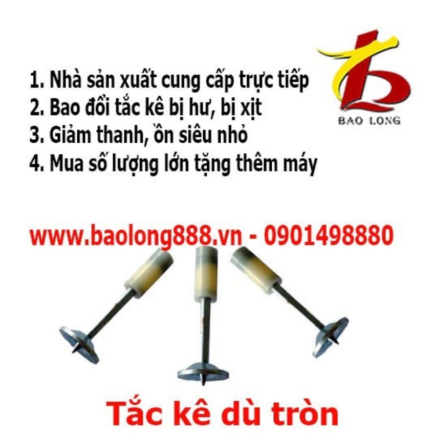 Tắc kê đạn  máy bắn ty Dù Tròn, hộp 100 cái