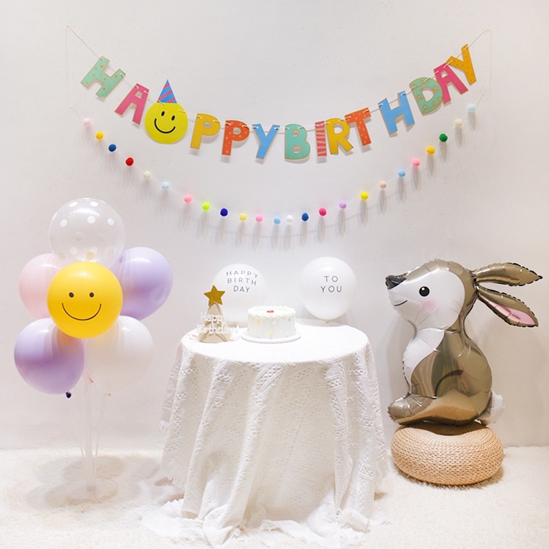 Dây Cờ Happy Birthday Mặt Cười Ngộ Nghĩnh Trang Trí Sinh Nhật - Yori Party