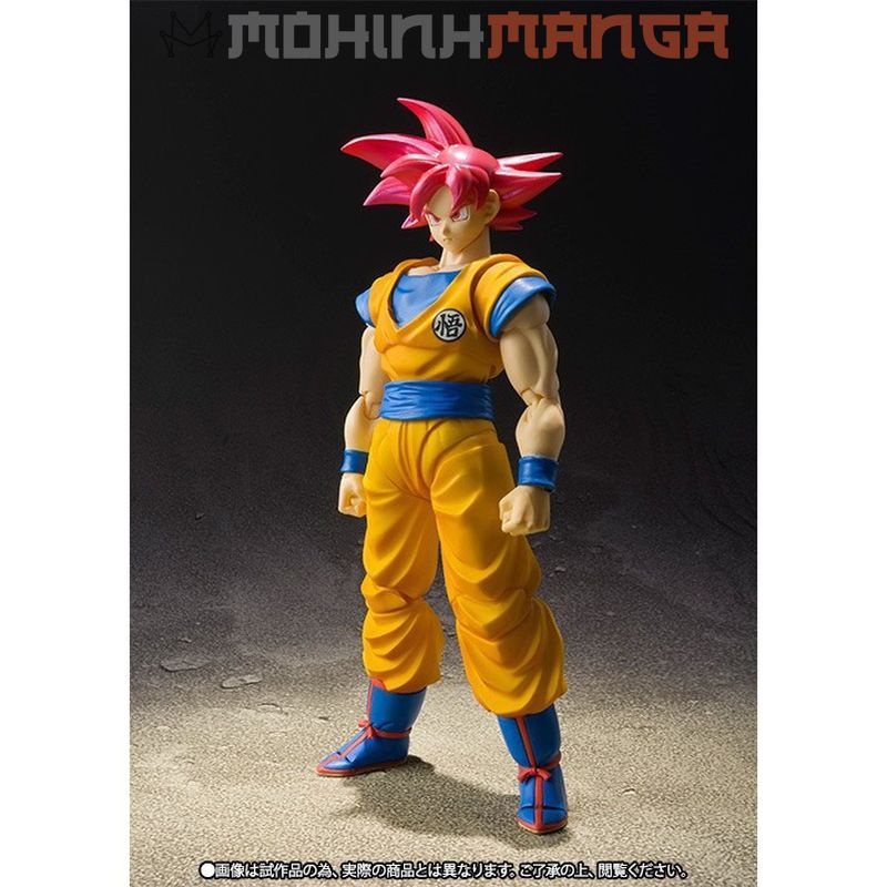 [CÓ QUÀ] Mô hình SHF Son Goku Super Saiyan God siêu xay da Songoku Dragon Ball Bảy viên ngọc rồng SH Figuarts tóc đỏ