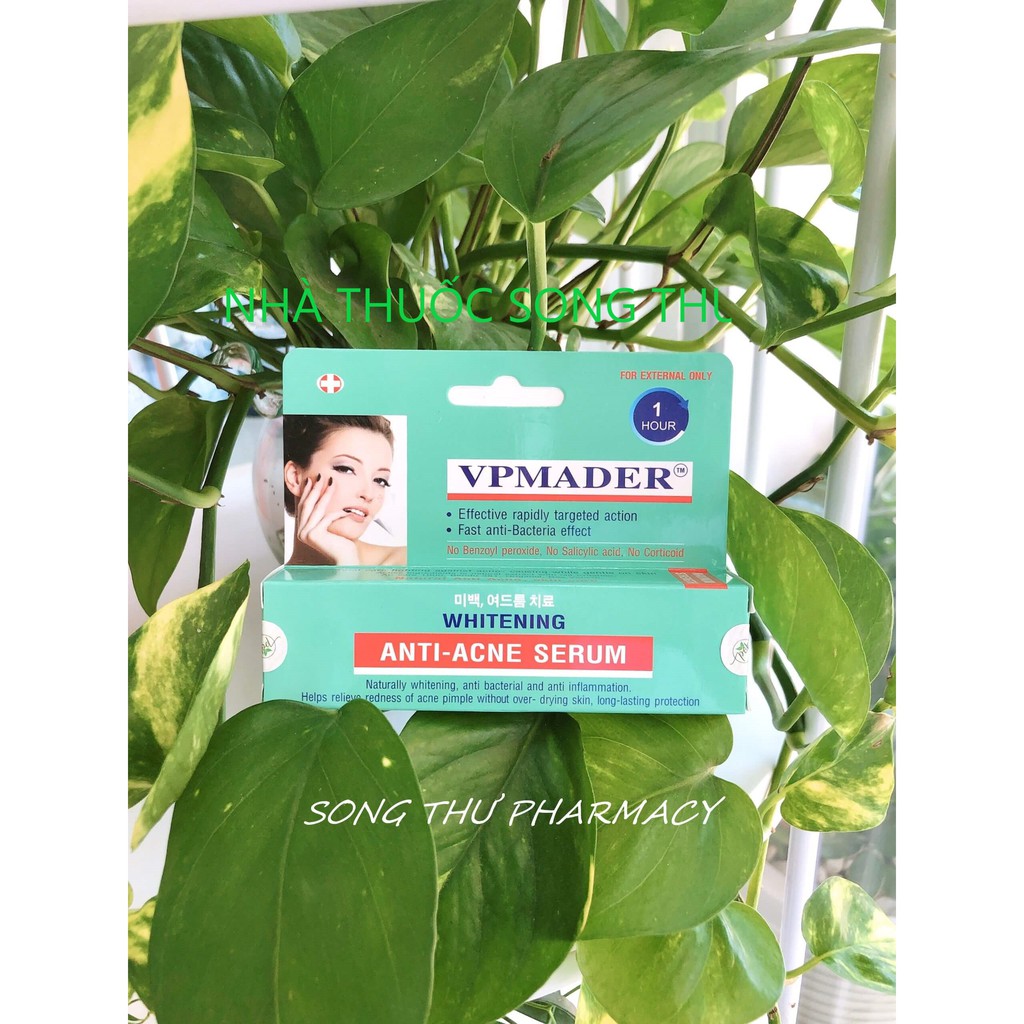 VPMADER WHITENING ANTI ACNE SERUM – GIẢM MỤN, SÁNG DA NGỪA THÂM MỤN