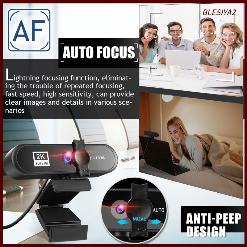 4K Full HD Streaming Webcam Autofocus for Live Broadcast 1k Black | BigBuy360 - bigbuy360.vn