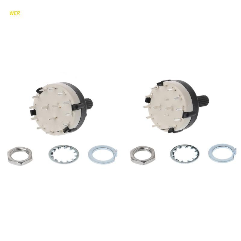 Công Tắc Xoay 4 Kênh 2 Cực 6 Kênh/3 Cực Chất Lượng Cao 1 Vị Trí