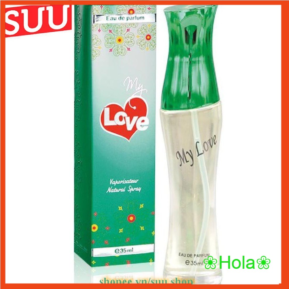 Nước Hoa Nữ My Love 35ml ❀Hola❀  Hộp Màu Xanh Lá