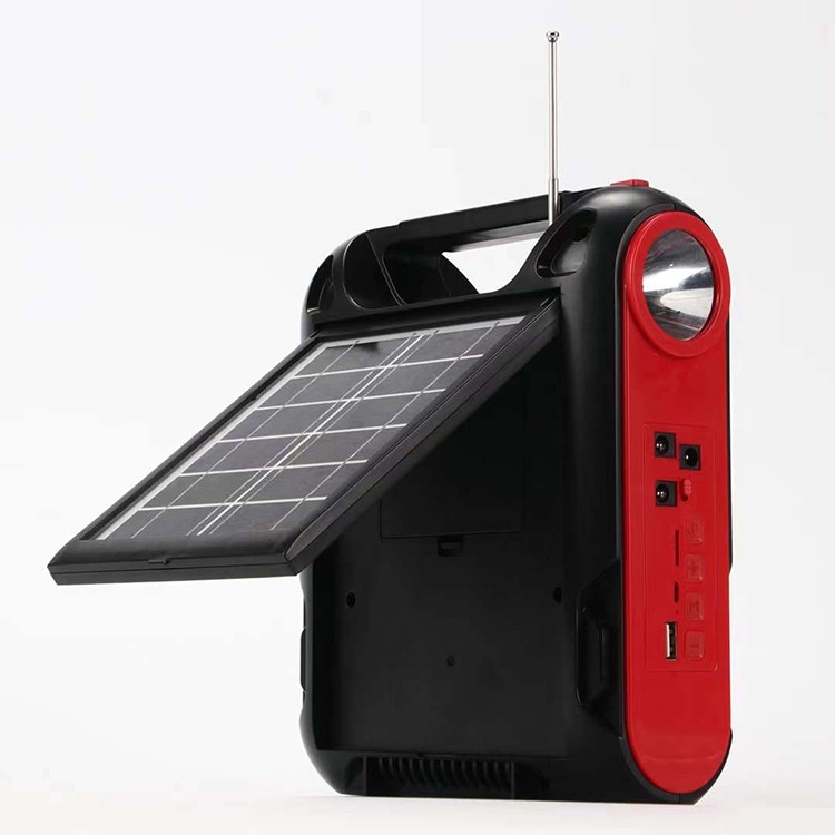 Đèn pha năng lượng mặt trời cầm tay đa năng - tích hợp loa bluetooth (đèn pin siêu sáng - tặng kèm 2 bóng đèn ngủ)